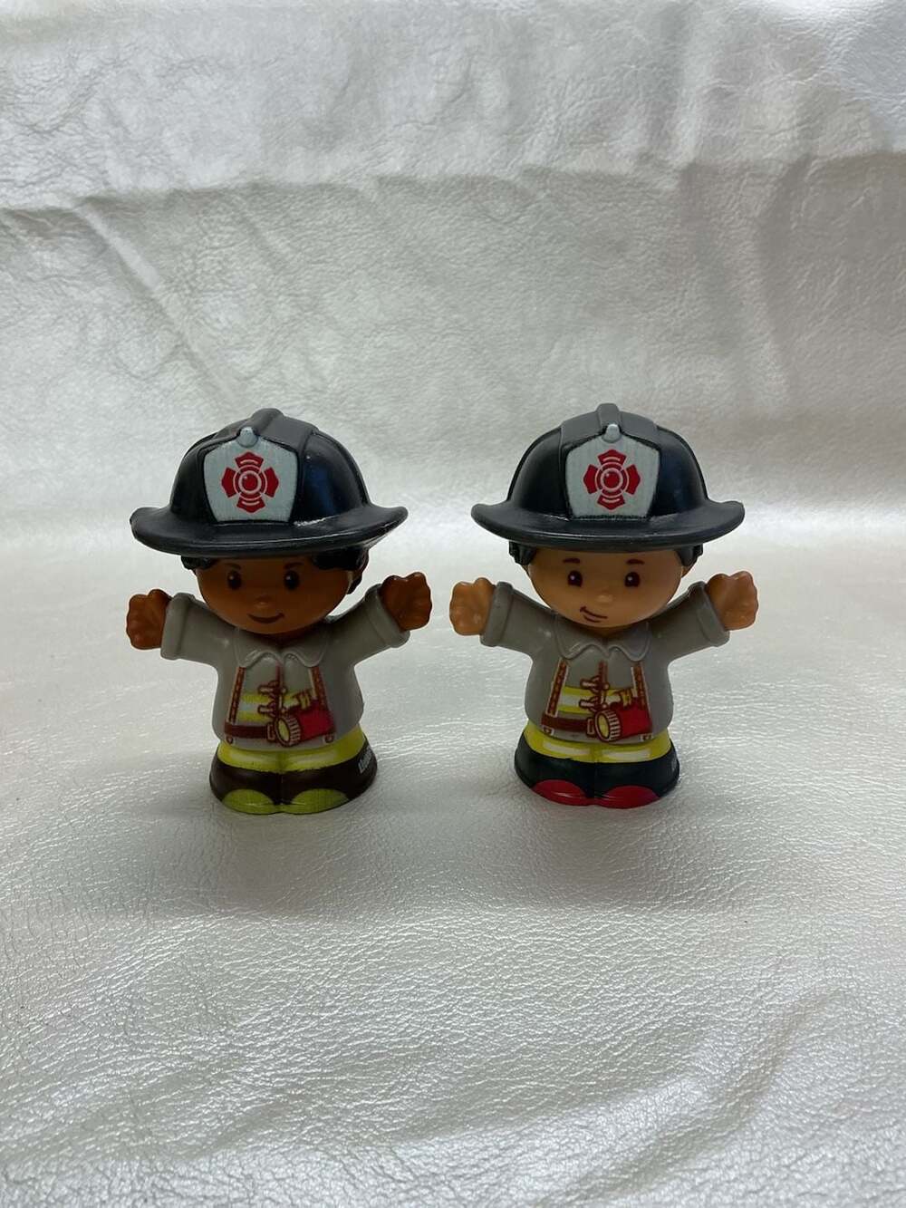 Set of 2 Fisher-Price Little People Firefighter Figures (Male and Female)